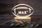 Preview: Lampe / Nachtlicht Football -personalisiert-